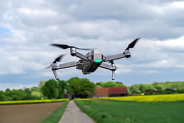 Drone during take-off, Germany, Europe