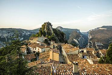 Rougon mountain village, Verdon gorge, Gorges du Verdon, Alpes-de-Haute-Provence department, Provence-Alpes-Cote d'Azur region, France, Europe