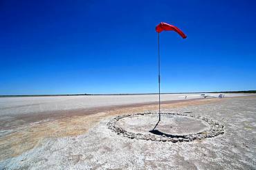 Windsock at Bitterwasser Airfield on the edge of the Kalahari, Namibia, Africa