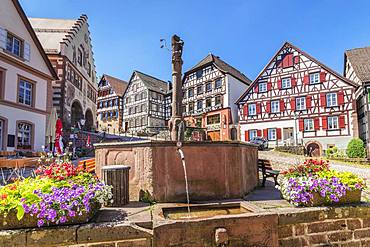 Marketplace of Schiltach, Black Forest, Kinzigtal, Baden-Wuerttemberg, Germany, Europe