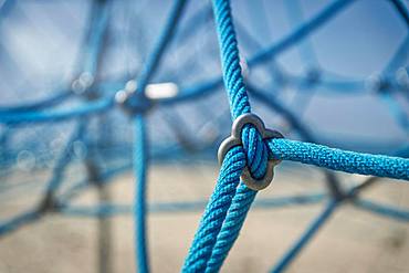 Close-up, playground, net, climbing ropes, Timmendorf, island Poel, Mecklenburg-Western Pomerania, Germany, Europe