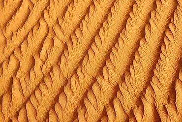 Sand ripples, texture on a sanddune, Tassili n'Ajjer National Park, Sahara, Algeria, Africa