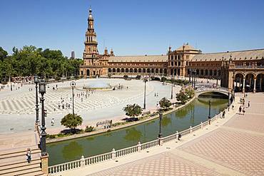 Plaza de Espana, Seville, Andalusia, Spain, Europe