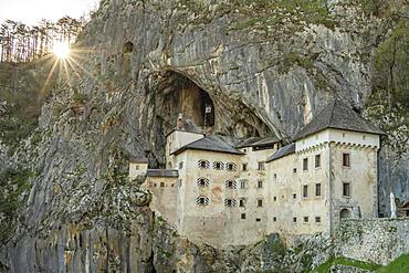 Cave castle Lueg, predjamski grad, Predjama, near Postojna, Slovenia, Europe