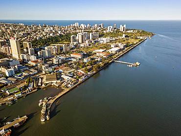 Aerial view, downtown of Maputo, Mozambique, Africa