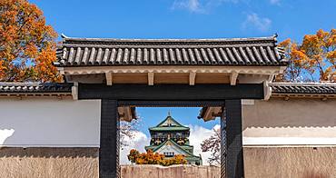 Sakura-mon Gate, Osaka Castle, Osaka Castle Park, Chuo-ku, Osaka, Japan, Asia