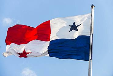 The flag of Panama, Panama City, Panama, Central America