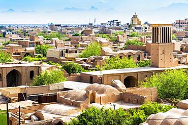 Narin Qal'eh ramparts and the city, Meybod, Yazd Province, Iran, Asia