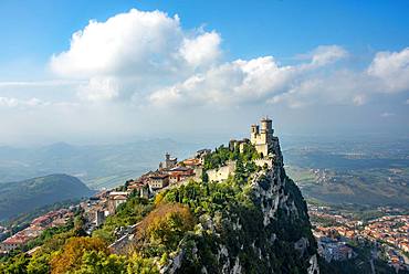 Torre Guaita or Rocca Guaita, old watch tower, Monte Titano, San Marino Town, San Marino, Europe