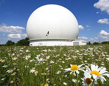 Technical monument Radom, earth station Raisting, Lake Ammer region, Upper Bavaria, Bavaria, Germany, Europe