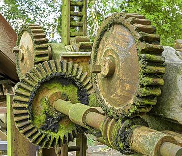 Detail weir system, Enzesfeld-Lindabrunn, Lower Austria, Austria, Europe