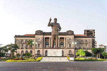 Independence square with Samora Machel statue and city hall in Maputo, Mozambique, Africa