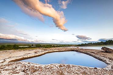 Blesi thermal spring, Haukadalur geothermal area, Golden Circle, Southern Iceland, Iceland, Europe