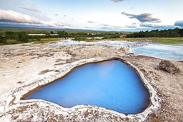 Blesi thermal spring, Haukadalur geothermal area, Golden Circle, Southern Iceland, Iceland, Europe