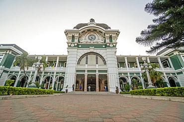 Historic railway station built by Portuguese in Maputo, Mozambique, Africa