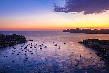 Aerial view over Costa de la Calma and Santa Ponca, Costa de la Calma, region Caliva, Majorca, Balearic Islands, Spain, Europe