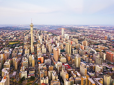 Aerial view, skyscrapers, downtown, Johannesburg, South Africa, Africa