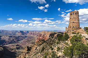 Observation tower, Desert View Watchtower, Colorado Plateau, Grand Canyon National Park, Arizona, USA, North America