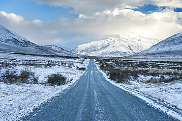 Rangitata River Valley Winter Gravel Road, Peel Forest, Ashburton, Canterbury, New Zealand, Oceania