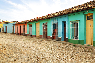 Modest dwellings in the colonial old town, Trinidad, Cuba, Central America