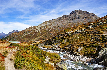 Hiking trail to the Klostertal, Bielerhoehe, Silvrettasee, Silvretta Stausee, Silvretta Group, Vorarlberg, Austria, Europe