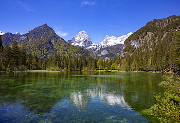 Schiederweiher, in front of the mountains Grosser tidal creek and Spitzmauer, Totes Gebirge, Hinterstoder region Pyhrn-tidal creek, Pyhrn-Eisenwurzen, Totes, Traunviertel, Upper Austria, Austria, Europe