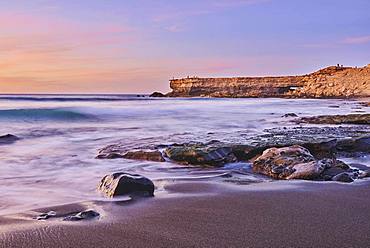 Viewpoint Mirador La Pared on the beach Playa de la Pared at sunset, Fuerteventura, Canary Islands, Spain, Europe