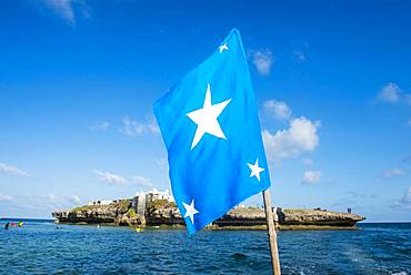 Somali flag, Jazeera beach, Somalia, Africa