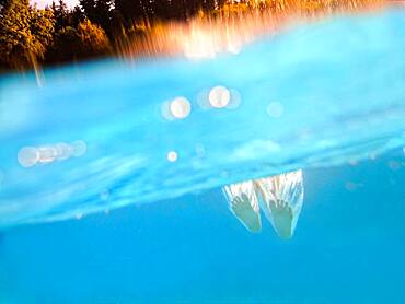 Feet under water, Germany, Europe