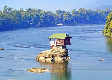 House on the River Drina, Bajina Basta, Serbia, Europe