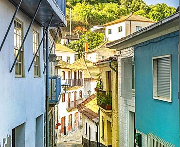 Narrow street in old town of Entre-os-Rios, Penafiel, Douro Valley, Portugal, Europe