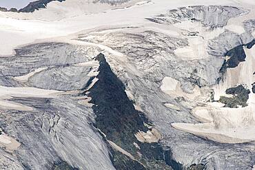 Pasterze, glacier at the foot of the Grossglockner in the Hohe Tauern National Park, mountains, Alps, Austria, Europe