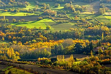 Autumn landscape, Auvergne-Rhone-Alpes, France, Europe