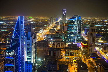 View over Riadh from the Al Faisaliyah Centre skyscraper, Riadh, Saudi Arabia, Asia