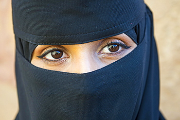 Woman with traditional Hijab, Tabuk, Saudi Arabia, Asia