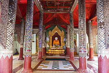 Beautiful ornaments in the Shwezigon Pagoda, Bagan, Myanmar, Asia