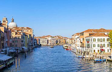 Grand Canal, left Church Chiesa di San Geremia, Venice, Veneto, Italy, Europe