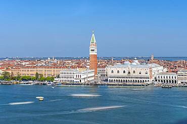 St. Mark's Square and Campanile, Venice, Veneto, Italy, Europe