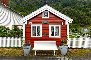 Historic houses in Laerdal, Vestland county, Norway, Europe