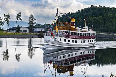 Tourist boat on the Telemark Canal, Norway, Europe