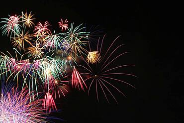 Fireworks exploding during a Fireworks Festival, Tokyo, Japan, Asia