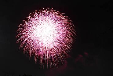 Fireworks exploding during a Fireworks Festival, Tokyo, Japan, Asia