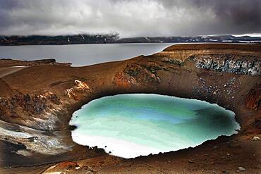 Crater Lakes, Askja Volcano, Highlands, Central Iceland, Iceland, Europe