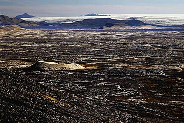 Lava landscape, volcanic vent, Laki fissure, highland, Iceland, Europe