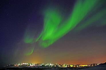 Northern Lights over Nuuk, Capital, Greenland, Denmark, North America