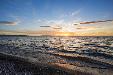 Sunset at Lake Taupo, Waikato, North Island, New Zealand, Oceania