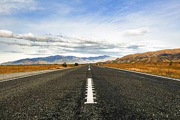 Highway, Omarama, Waitaki District, Canterbury, South Island, New Zealand, Oceania