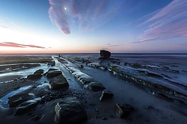 Sunset at the ocean, Kahurangi National Park, South Island, New Zealand, Oceania