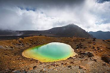 Volcanic lake, Tongariro National Park, Ruapehu District, North Island, New Zealand, Oceania