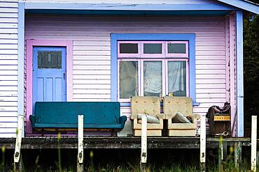 Close-up of house, Karamea, Buller District, West Coast, South Island, New Zealand, Oceania